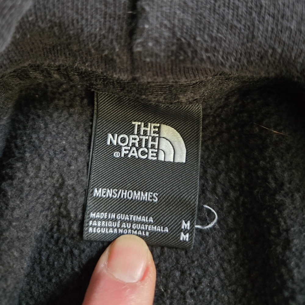 Euc The North Face Black Hoodie with White Logo Sz M In Men's. - Picture 6 of 7